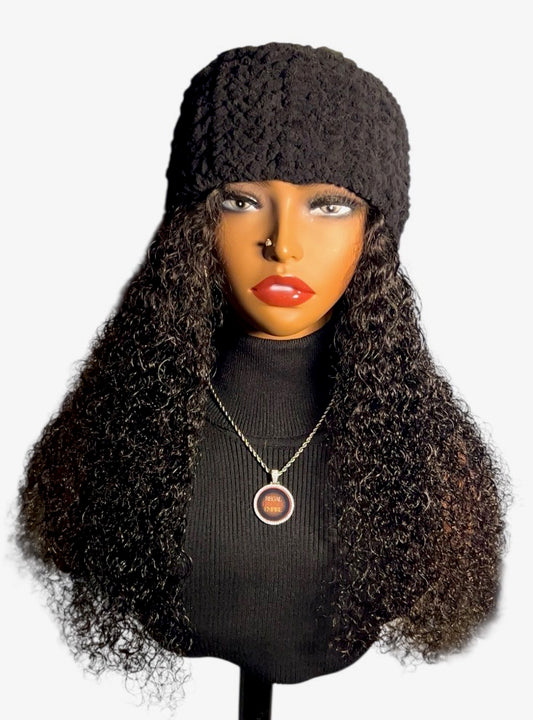Regal Crochet Fluffy Headband (Black)