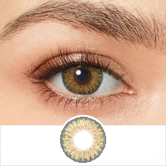 3 TONE PURE HAZEL COLORED CONTACTS
