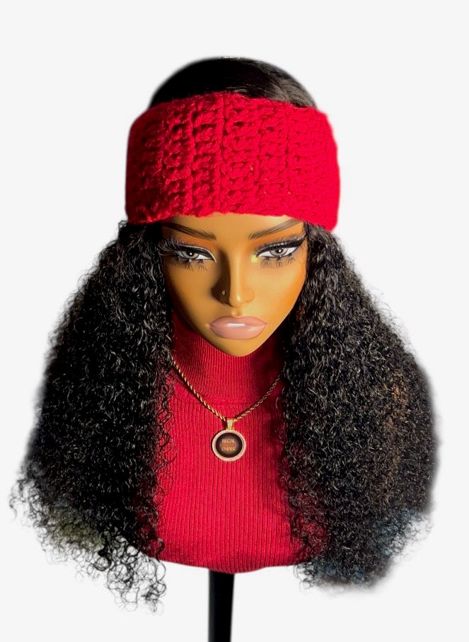 Regal Crochet Headband (Red)