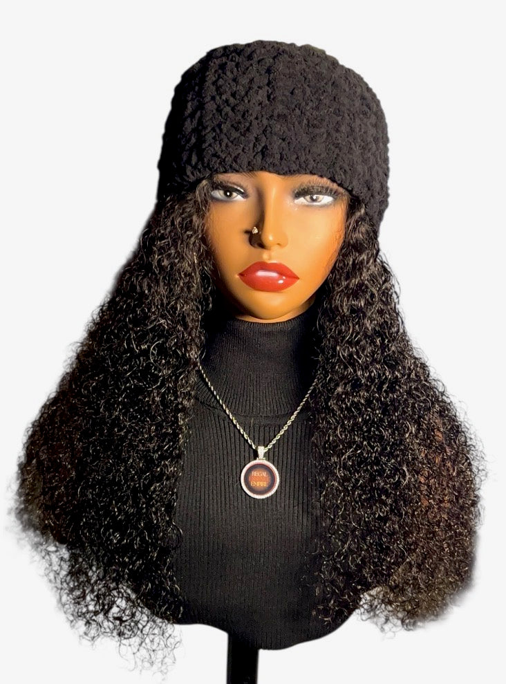 Regal Crochet Fluffy Headband (Black)