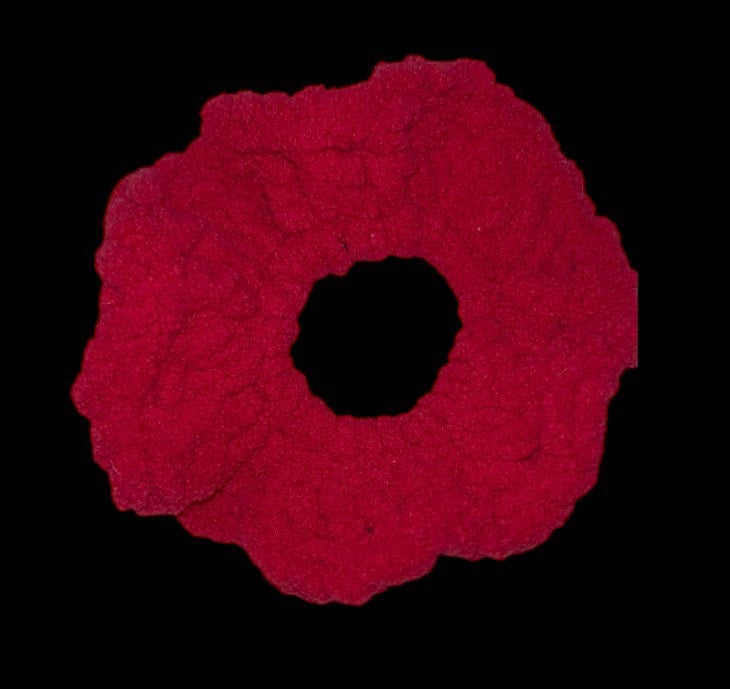 Regal Fluffy Ruffle Hair Tie (Red)