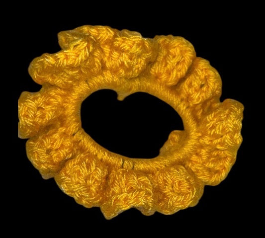 Regal Crochet Hair Tie (Yellow)-small