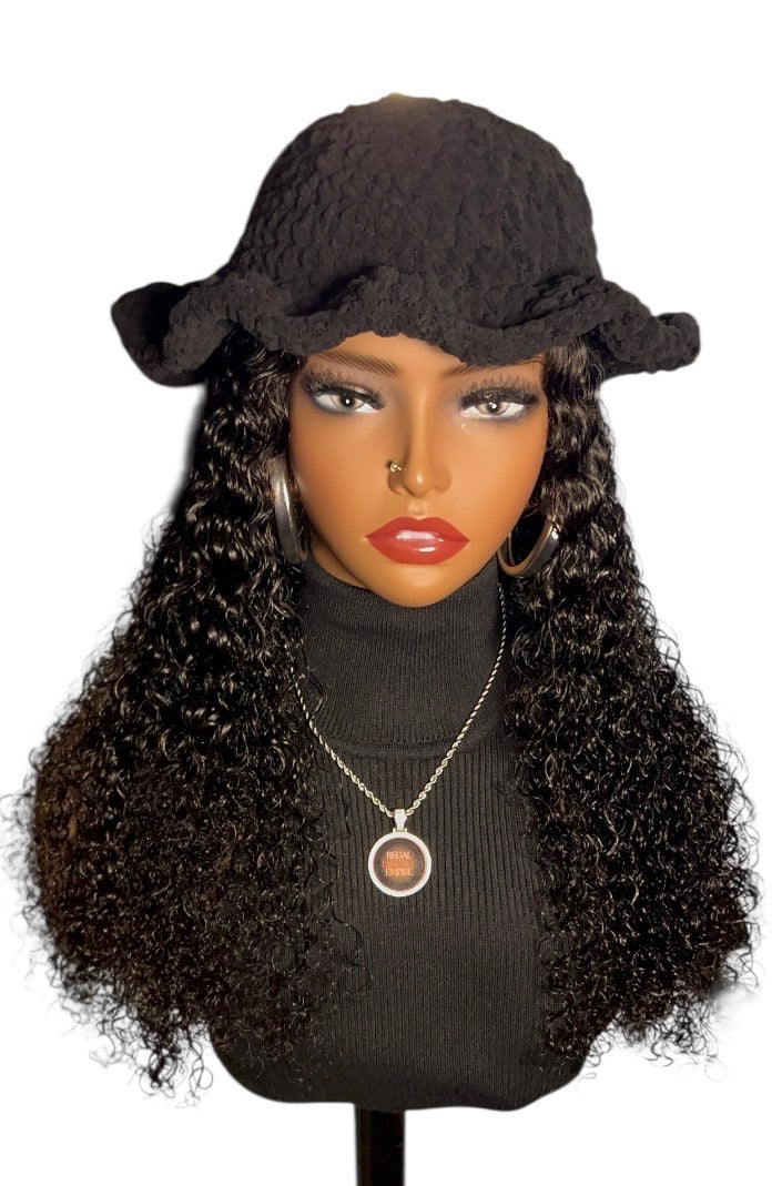 Regal Crochet Bucket Hat ( Black)