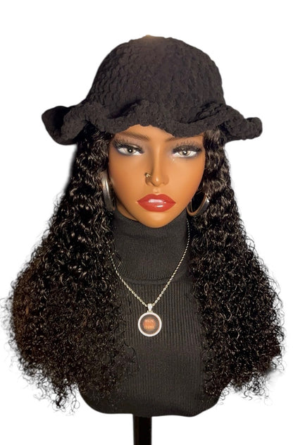 Regal Crochet Bucket Hat ( Black)